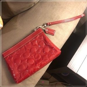 Coach | Red Patent Leather Wristlet
